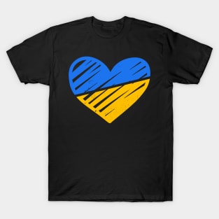 Ukraine Flag Ukrainian Heart T-Shirt